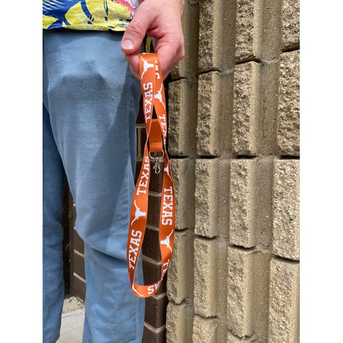 Desert Cactus University of Texas UT Longhorns Car Keys ID Badge Holder Lanyard Keychain Detachable Breakaway Snap Buckle (Orange - Longhorn)