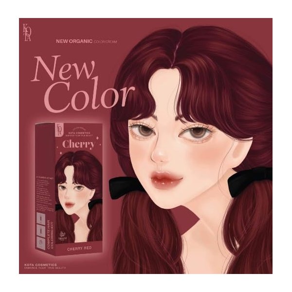 Kota Cosmetics Kota Color Cream Hait Color Organic (Cherry (Cherry Red))