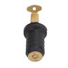 Aramox Marine Bait Well Plug, Rubber Brass Livewell Plug Full Adjustability Drain Plug Easy Twist to Lock Sturdy Drain Plug for Yachts Ships Bait Wells (0.6inch)