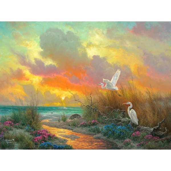 Ledgebay DIY Paint by Numbers Kit for Adults Unframed Canvas: Beginner to Advanced Paint by Numbers Kit Kits Include Acrylic Paint Set 4 Brushes & Tabletop Easel (Morning Glory 16" x 20" Unframed)