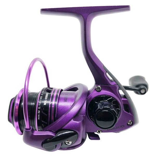 SportsInn Purple Fishing Reels 5 BB 1 RB Spinning Reel Front Drag Reel Gear Ratio 5.5 :1 Right or Left Handed Interchangeable, Lightweight Conventional Reel