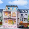 Roroom DIY Miniature and Furniture Dollhouse Kit,Mini 3D Wooden Doll House Craft Model with LED,Creative Room Idea for Valentine's Day Birthday Gift(Romantic Castle-D018)
