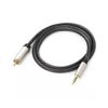 Luochahaishi Digital Coaxial Audio Video Cable HDTV Stereo Spdif RCA Coaxial to 3.5mm Male Jack Plug Line for Stereo Receiver Speakers Projector 1.5 Meter