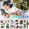 Tuenmofun 24 Sheets Dinosaur Temporary Tattoos for Kids, Individually Wrapped Paper Waterproof Dinosaur Stickers for Boys & Girls Birthday Party Supplies makeup
