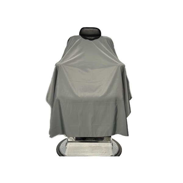 TRU BARBER Barber cape, 100% Polyester, light weight cape and Waterproof, Salon and Barbershop work GREY