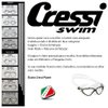 Cressi Planet Crystal Silicone Swim Goggles, Black/Black/Red (DE202758)