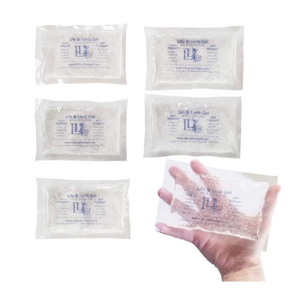 Extra Small Mini Reusable Gel Ice Pack for Injuries (3 X 5 Inches) USA Made Quality Hot Cold Packs - Pain Relief Dental Eye School Gym Breast Medication Transport by Life and Limb Gel (6)