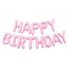 Light Pink Happy Birthday Balloons Banner,16 Inch Mylar Foil Letters Set,Inflatable Reusable Party Decor,for Women,Men,Kids Boys & Girls Birthday Decorations Party Supplies