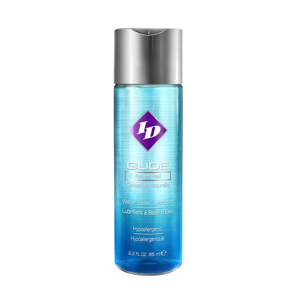 ID Glide 2.2 fl oz Water Based Personal Lubricant Hypoallergenic Lube for Men Women and Couples, Liquid Glide Natural Feel for Pleasure, Made in USA by ID Lubricants