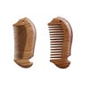 Pack of 2 100% Handmade Natural Green Sandalwood Hair Combs-Exquisite Fish Shapes Hand-sized Anti-Static Hair Detangler Wooden Pocket Comb-Wide Tooth & Fine Tooth Hair Combs(Wide Tooth & Fine Tooth)