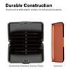 Kaabao Credit Card Holder, Metal Card Wallet for Women Men, Slim ID Card Holders RFID Blocking Protector Sleeves Aluminum Business Hard Case (Black)