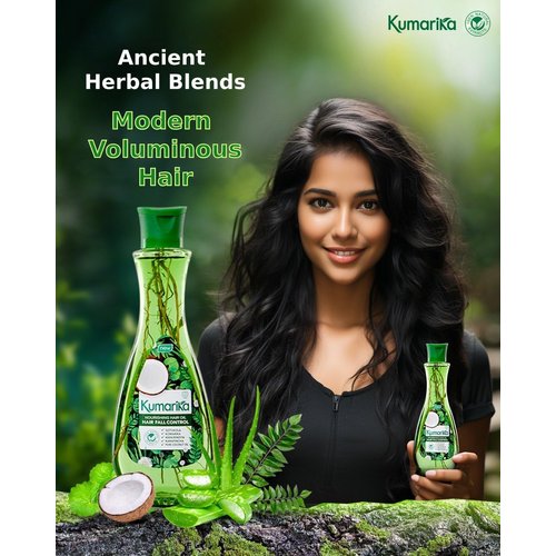 Kumarika Nourishing Hair Oil 6.76oz: Hair Fall Control, Growth Enhancer with Coconut Oil & Natural Extracts for Strong, Shiny Hair