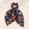 3 Pcs Flower Hair Scarf Scrunchies Chiffon Elastic Band Long Tails Scrunchy With Bows Hair Ties for Girl