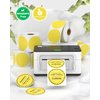 MUNBYN 2 Inch Circle Yellow Thermal Sticker Labels, Self-Adhesive Round Direct Thermal Labels, Multi-Purpose Roll Thermal Stickers for Business-750 Labels/1 Roll