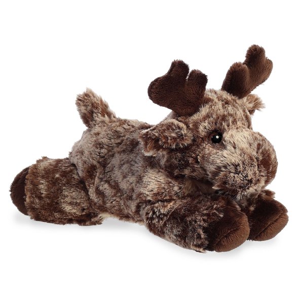 Aurora® Adorable Mini Flopsie™ Maia Moose™ Stuffed Animal - Playful Ease - Timeless Companions - Brown 8 Inches