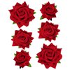Topbuti 6 Pcs Rose Flower Hair Clip Rose Brooch Floral Hair Accessories for Woman Girls Flamenco Dancer Mexican Wedding Party Mother's Day Halloween Costume (Red)