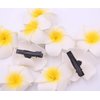 12Pcs White Hawaiian Plumeria Flower Hair Clip Foam Flower Hawaii Hair Clips Hair Pins Artificial Plumeria Hair Clips Hair Accessory Decorations for Beach Bridal Wedding Party Vacation(2.4 Inch)