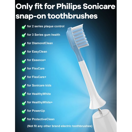 Ofashu Replacement Toothbrush Heads for Philips Sonicare ProtectiveClean C3 G3 W3 C2 4100 9044, White, 8 Packs