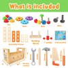 GraceDuck Kids Tool Bench Wooden Set Toys - Montessori Toys for 2 3 4 5 Year Old Workbench Boy Girl Construction Toys for 2 Year Old Boy Educational STEM Toys Christmas Birthday Gifts for Boys & Girls