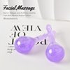 Facial Ice Globes Cryo Stick, Upgraded Ice Globes for Face, Neck and Eye, Skin Care Tool to Tighten Skin Anti-Aging Reduce Fine Lines Wrinkles, Elegant Cooling Ball Facial Massager, Quicksand Purple
