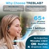 TREBLAB X4 Wireless Earbuds with Earhooks – 253H Battery, ENC Mic, Bluetooth 5.4, USB-C Charging Case, IPX5 Waterproof, Noise Isolating, for Running, Calls, Workouts – Bluetooth Over Ear Earbuds