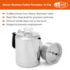 GSI Outdoors Percolator Coffee Pot I Glacier Stainless Steel with Silicone Handle for Camping, Backpacking, Travel, RV & Hunting - Stove Safe - 12 Cup
