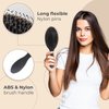 LEV Boar Bristle Hair Styling Brush - Wet Hair Brush for Curly, Thick, Natural Black Hair - Detangling & Smoothing Brush - Anti Frizz Hair Styling Brush - 360 Wave Brush - Black