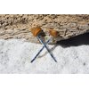 Yellow Jasper Stone Hair Pins (Quantity of 2)