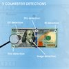 TIHOO Automatic Counterfeit Bill Detector, Money Detector and Counter with UV, MG, IR, Size and Image Detection, USD Currency Value Checker Scanner, Black