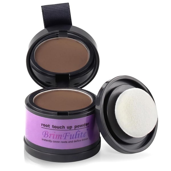 BRIMFULITE Hairline Powder for Women, Instant Covering Auburn Root Cover Up (0.14 Oz.) - Stain-Proof, Windproof Hair Powder