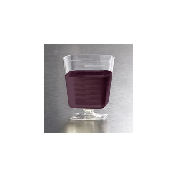 Plastic Wine Glasses Square 1 Piece Design 10 Per Pack