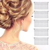 5 Pieces Hair Combs for Women Accessories Metal Bridal Hair Comb 20 Teeth Wedding Veil Comb Decorative for Women Fine Hair(White K)