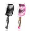 ZMD 2Pack Curved Vented Hair Brush, Detangling Brush Boar Bristle Hair Brush Professional Vent Styling Brush for Women/Men Wet Dry Long Curly Thick Straight Hair (Pink & Black)