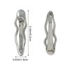 yueton 4 PCS Silver Metal Wave Hair Clips Elegant Silver Hair Clips Y2K Hair Accessories Bangs Hairclip Duck Bill Clips for Girls Women