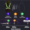 AUOON Reflective Running Vest,Safety Reflective Vest with Adjustable Strap for Running,Cycling, Motorcycle and Walking,Fits over Outdoor Clothing,Breathable Waterproof Lightweight (2 Pack)