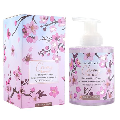 ROMIIE ZOI Foaming Hand Soap with Gift Box - Cherry Blossom - 500 ML/ 16.8 FL. OZ