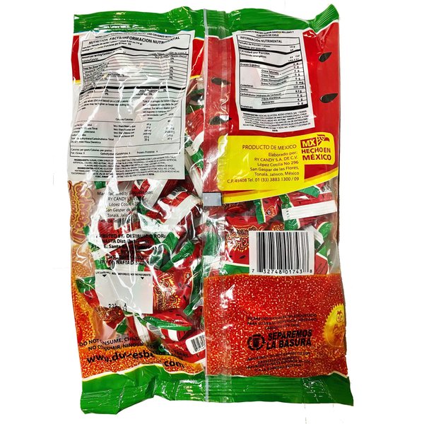 B E N Y Locochas Revolcadas Watermelon flavor Chili Coated Hard candy 55ct Bag