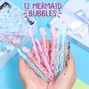 KELENO 98 Mermaid Party Favors for Girls Birthday Supplies Straw Bubble Wand Slap Bracelet Keychain Sticker Toy Gift Prize Goodie Bags Stuffers Kids Decorations Mermaid Birthday Party Favors