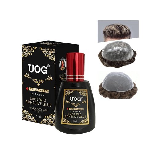 UOG Toupee Adhesive Glue. Allergy-Free, Waterproof, 2-3 Layers (Thin Coatings), 3 (Triple) Times Usage, Around 15-20 Minutes Installation, Strong Hold, Poly and PU Base Toupee, Hairpiece Adhesive.