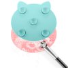 [2-Pack] Makeup Brush Cleaning Mat, Cute Cat Ear Design Silicone Portable Brush Cleaner Pad Washing Tools with Suction Cups [US Patent Registered] (Pink+Green)