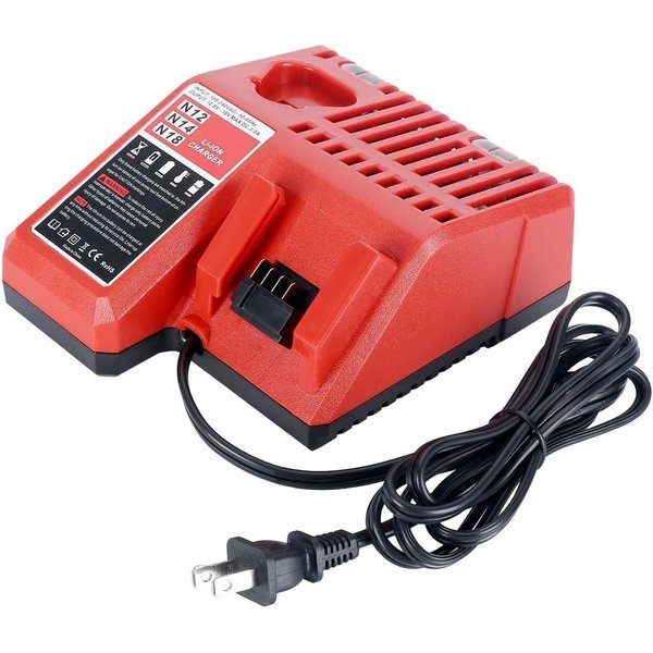 Swidan M12 & M18 Li-ion Battery Charger Replacement for Milwaukee M18 M12 XC 12V-18V 48-11-2420 48-11-2440 48-11-1820 48-11-1840 48-11-1850 48-11-2401 48-11-1890