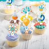 25pcs Science 3rd Birthday Party Supplies, Chemistry School Cupcake Toppers Decorations, Scientis tlaboratory Theme Happy Birthday Kids Cupcake Toppers Decoration (3rd)