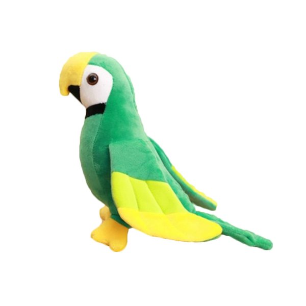 zhidiloveyou 7.9" Parrot Stuffed Animal Plush Cute Small Bird Toy Gifts for Girls Boys, Green