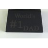 Worlds No One #1 Dad Granite Stand with Crystal Globe