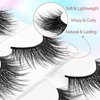 False Eyelashes 3D Volume Faux Mink Lashes 15mm Natural Wispy Handmade Lashes Soft Comfortable 5 Pairs Strip Lashes Pack by ESHARP