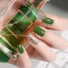 ASMAYSA Green Nail Polish Gel, Summer Gel Nail Polish Green, Air Dry Jelly Emerald Green Gel Polish, Forest Green Gel Nail Polish for Women, Olive Green Gel Nail Polish for Girls, 12ML