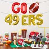 Go 49ers Foil Balloons Banner Football 2025 Party Decorations, Football Theme Go Niners Balloons Banner Touch Down Balloons Sport Game Day Party Decorations