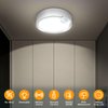 Yurnero Battery Operated Lights Ceiling Light with 400LM Dimmable 3000K/6000K-Battery Powered Ceiling Light for Shower Closets Corridor Laundry Stairs Garage Porch Bathroom