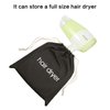 Hair Dryer Bags Drawstring Bag Container Hairdryer Bag, 11.8 by 13.8 Inch (Gray,Cotton)