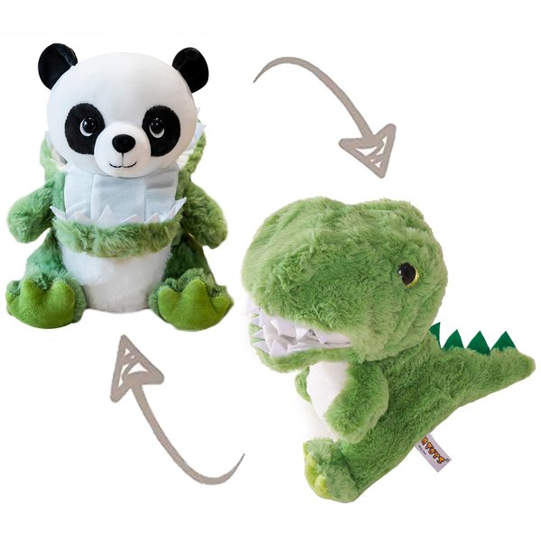Panada Stuffed Animals Disguise As Crocodilian Adorable Plushies Panda Cosplay as Dinosaur, Plush Toys as Great Gift for Birthday, Valentine, Christmas Stuffed Animal for Daily